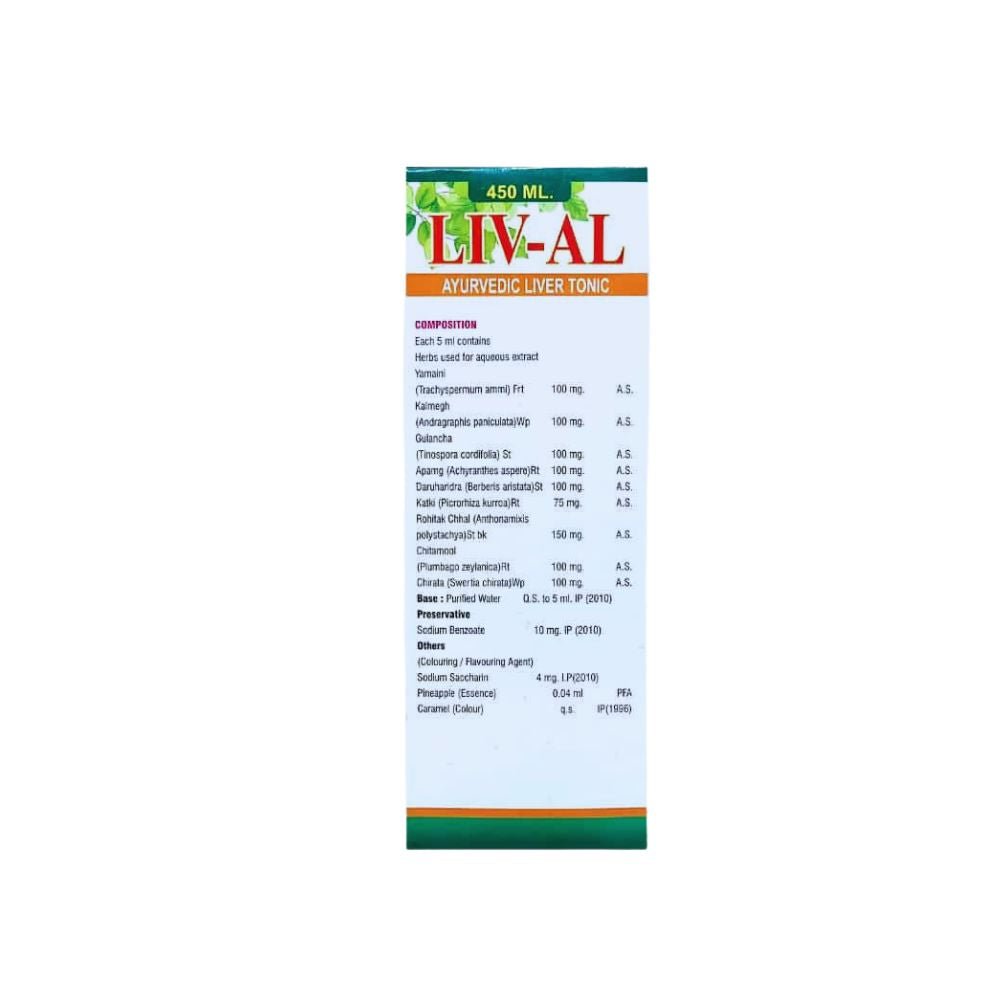 LIV - AL Tonic For Liver 450Ml.(pack of3 )