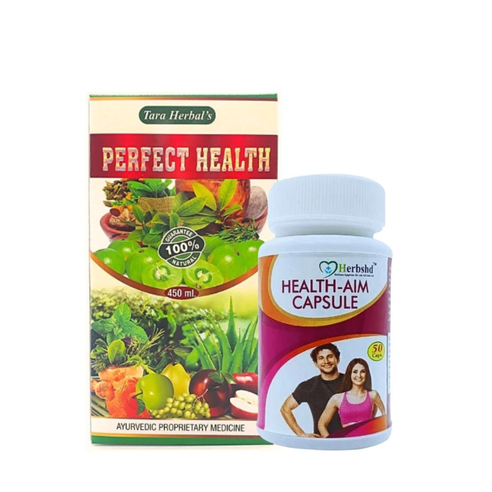 Multivitamins Perfect Health Tonic & Health Aim Capsule (Combo)