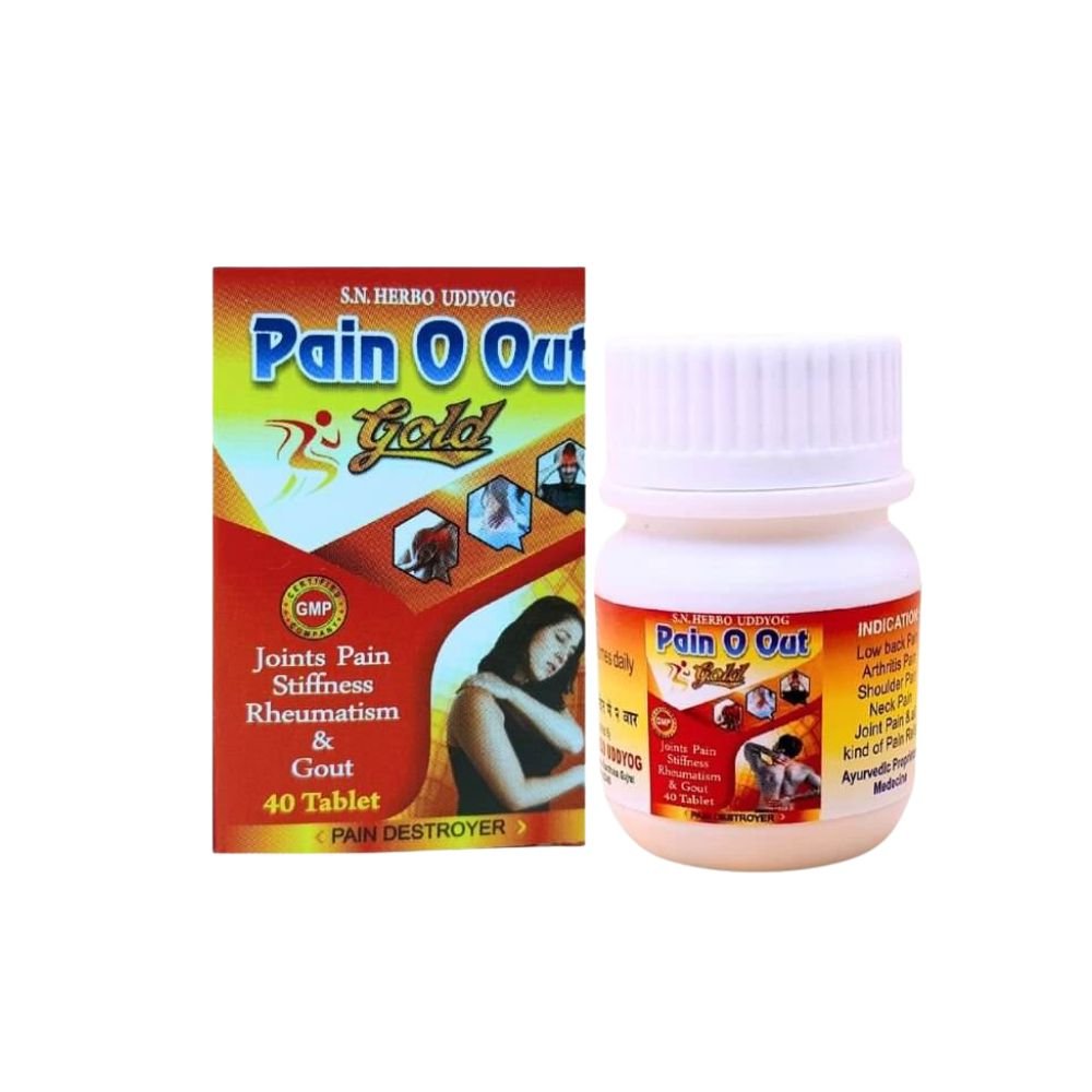 Pain O Out Gold Tablet For Joint Pain And Pain Reliever Manthan Massage Oil (Combo pack)