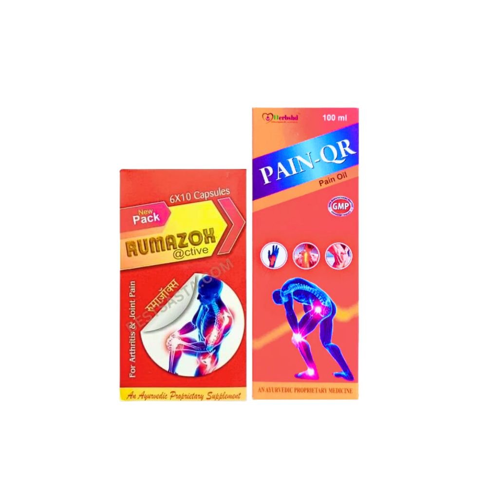 Pain Relief Rumazox Active Capsule & Pain - QR Oil (Combo Pack)