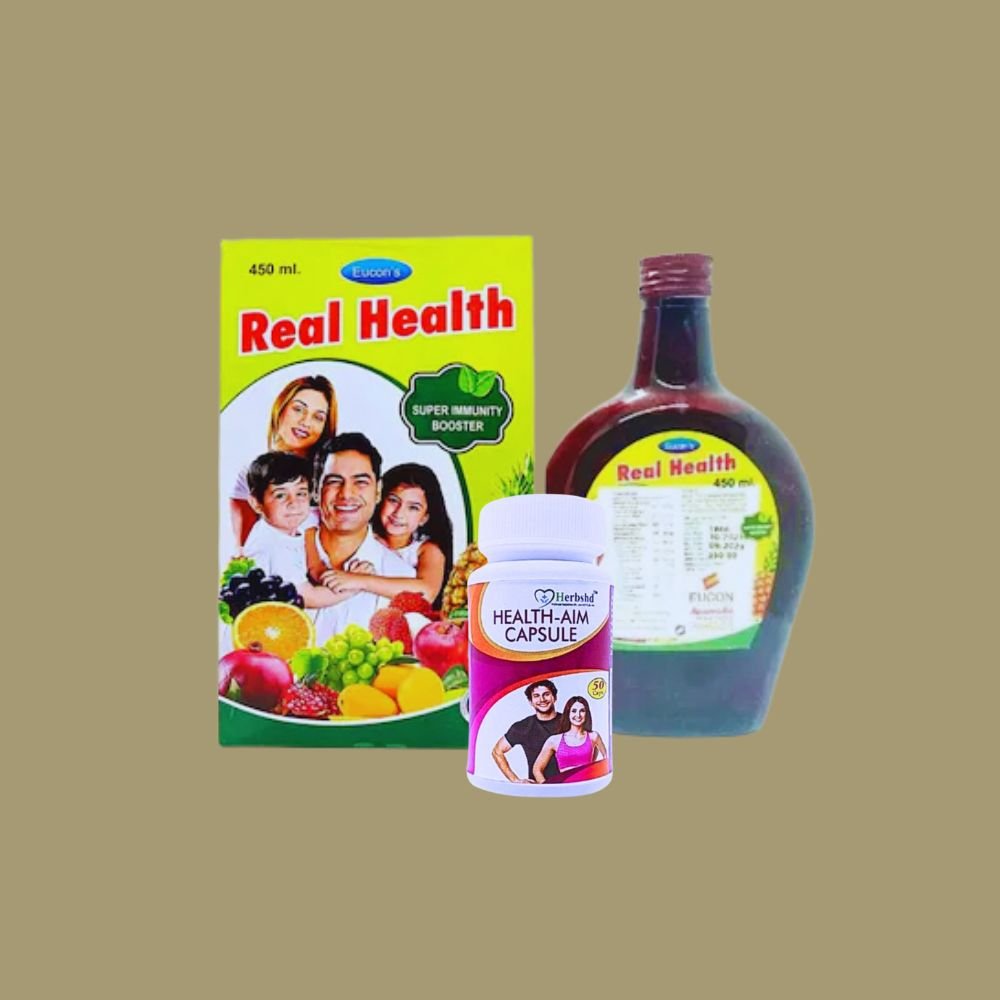 Super Immunity Booster Real Healt Tonic & Health Aim Capsule (Combo Pack)