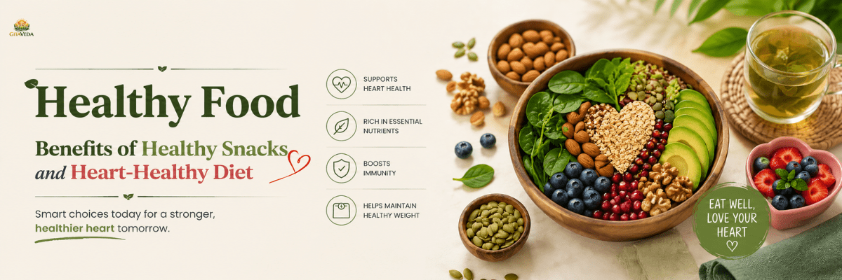 Healthy Foods : Benefits of Healthy Snacks and Heart-Healthy Diet - gitaayurvedic.com
