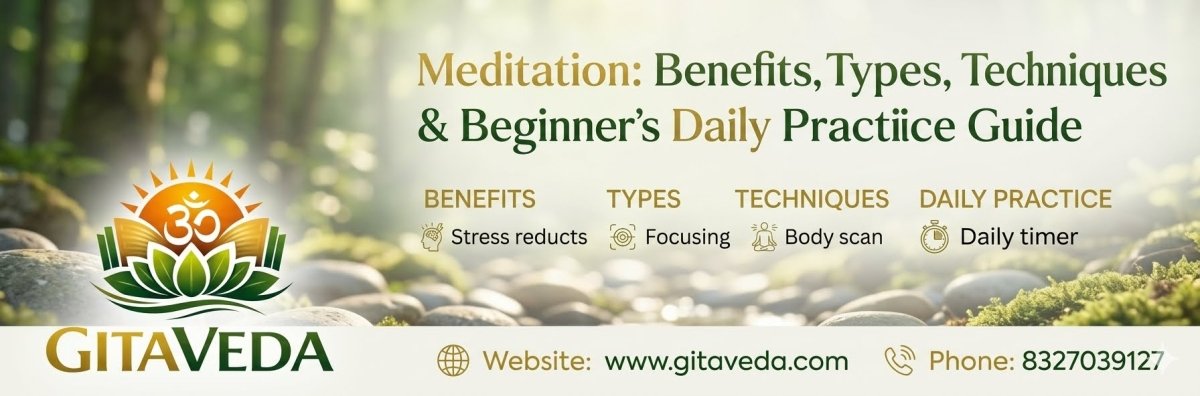 Meditation: Benefits, Types, Techniques & Beginner's Daily Practice Guide - gitaayurvedic.com
