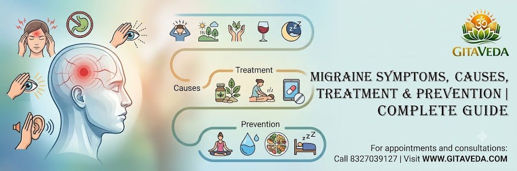 Migraine Symptoms, Causes, Treatment & Prevention | Complete Guide - gitaayurvedic.com