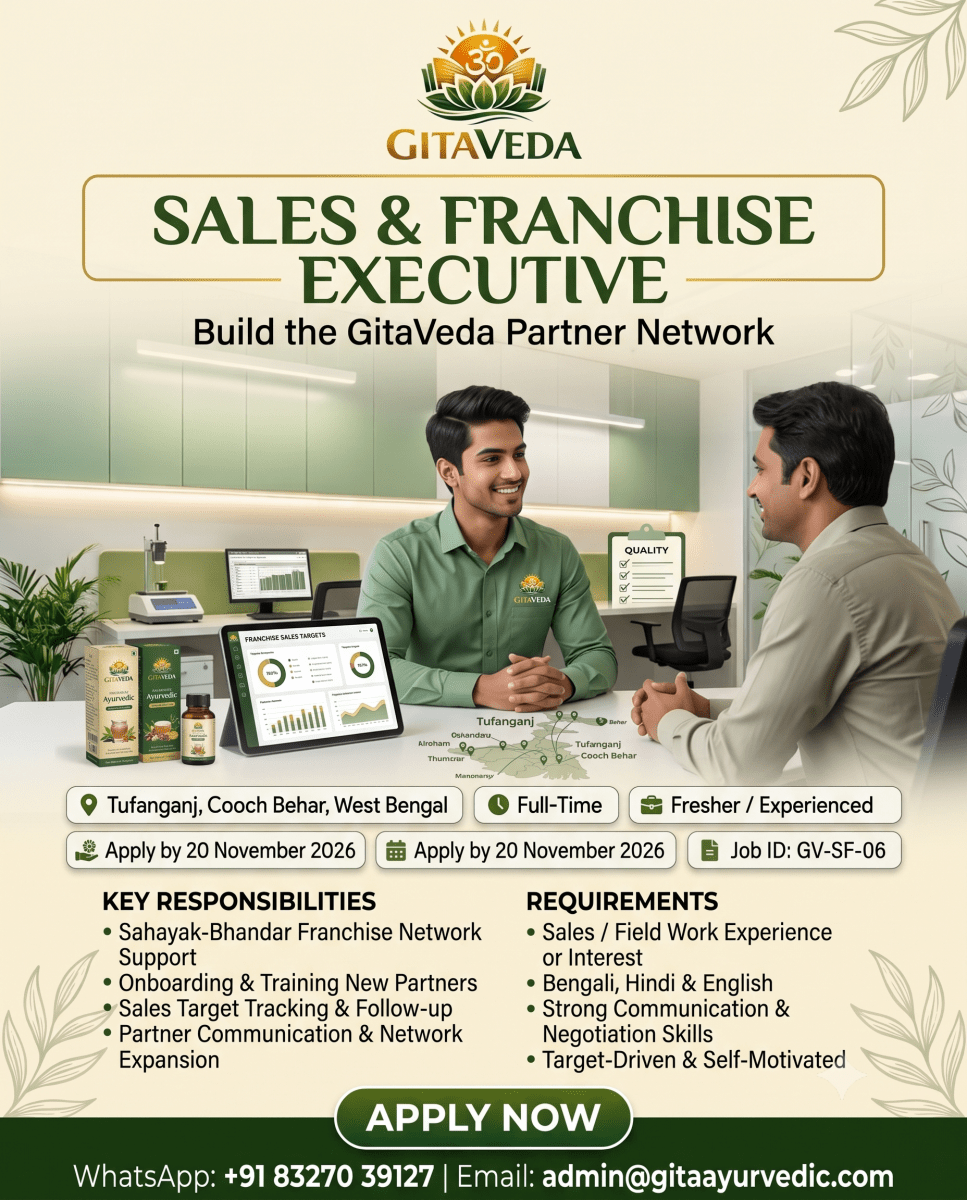 Sales & Franchise Executive - gitaayurvedic.com