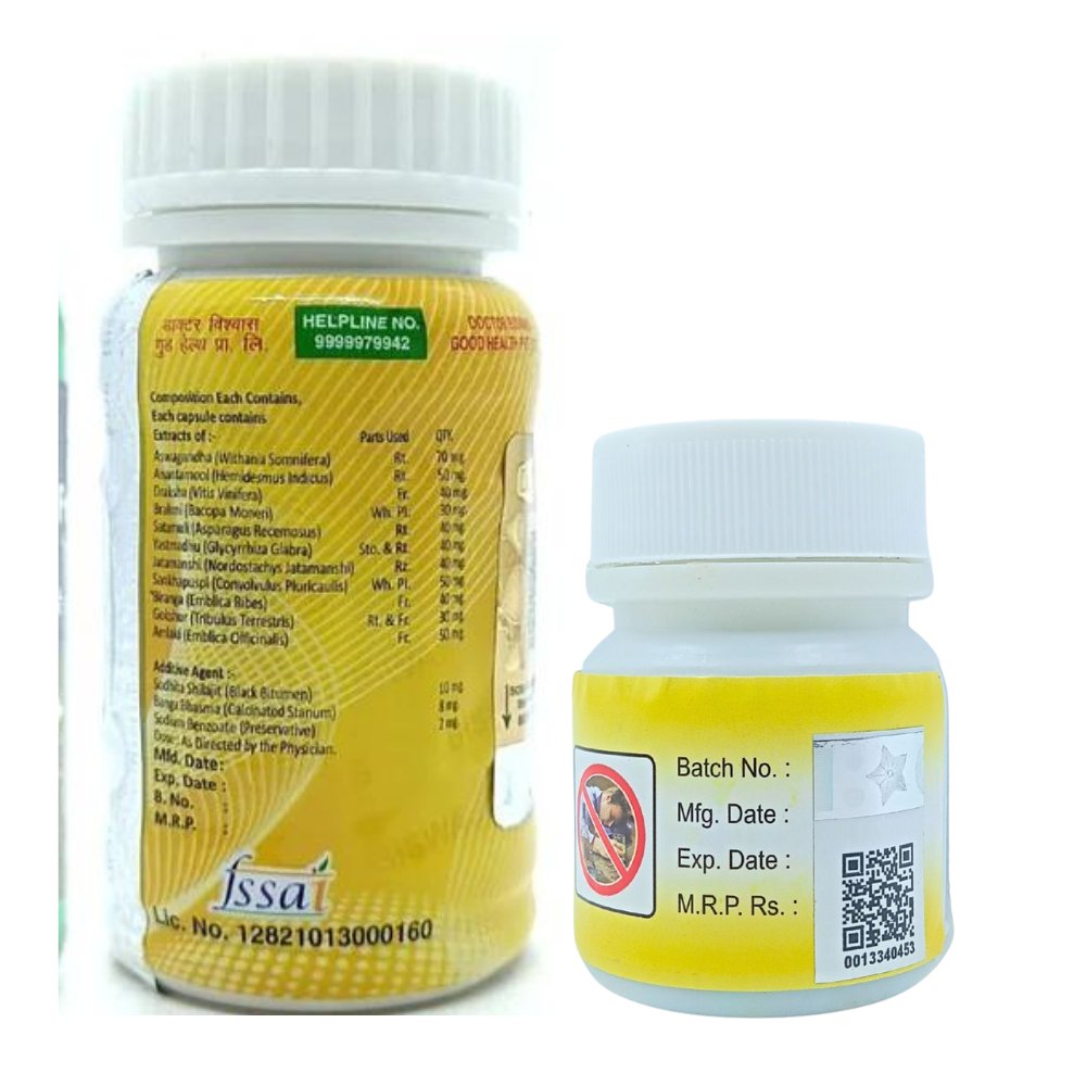 100% herbal De Full Stop Nasha mukti Capsule & Good Health weight gain Capsule Combo