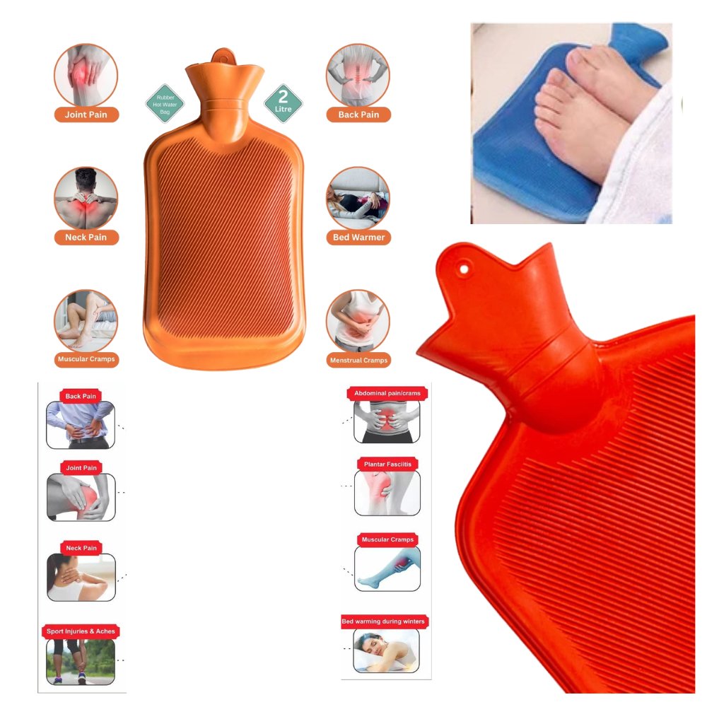 2Lt Rubber Hot Water Bag For Periods