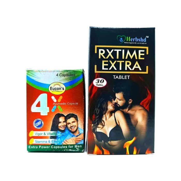 4X Capsule &amp; Rx Time Extra Tablet Combo For Energy