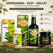 Ashwagandha, Giloy & Shilajit Combo for Everyday Ayurvedic Wellness
