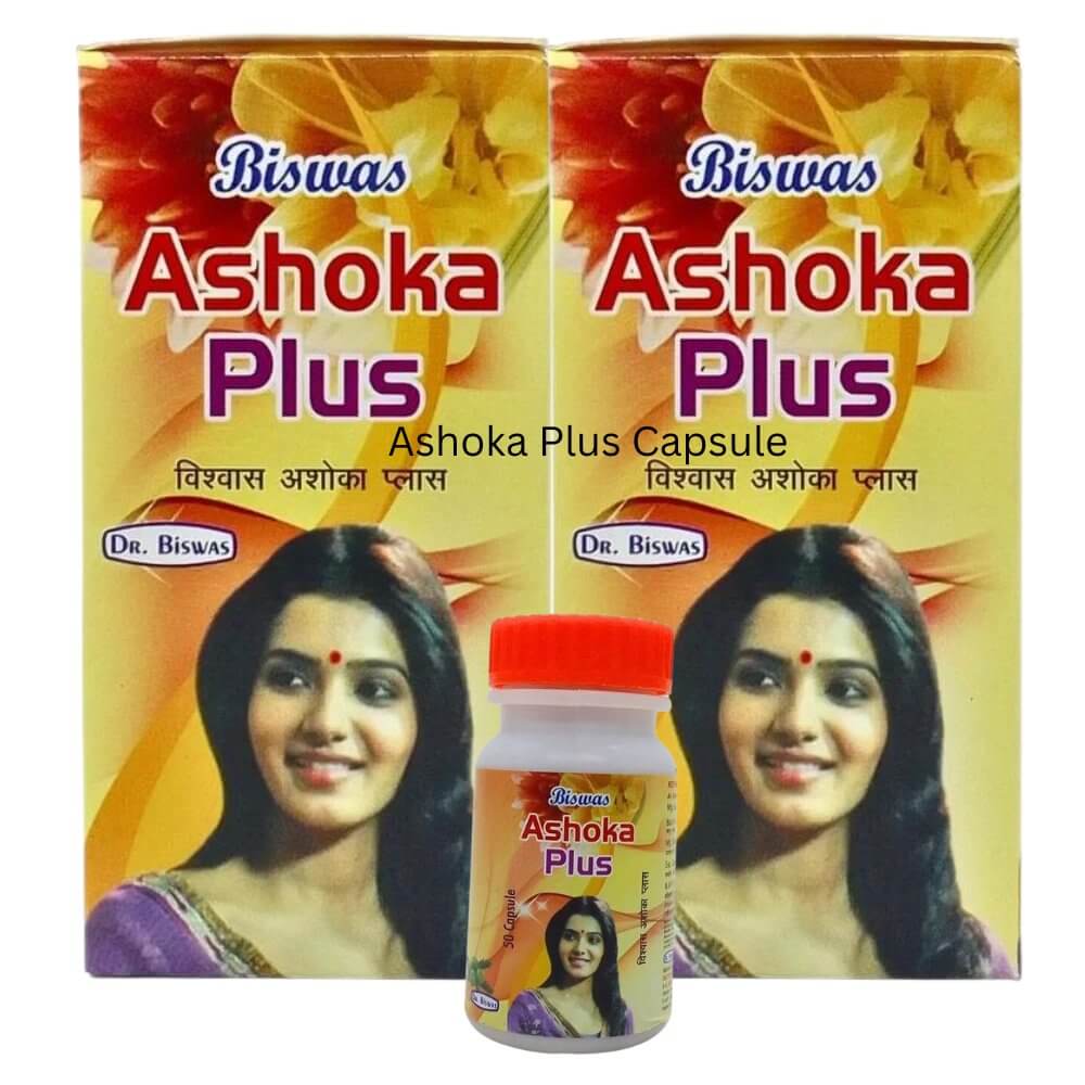Ayurvedic Ashoka Plus 50 Capsules  For Menstrual Relief Supplement (PACK 3)