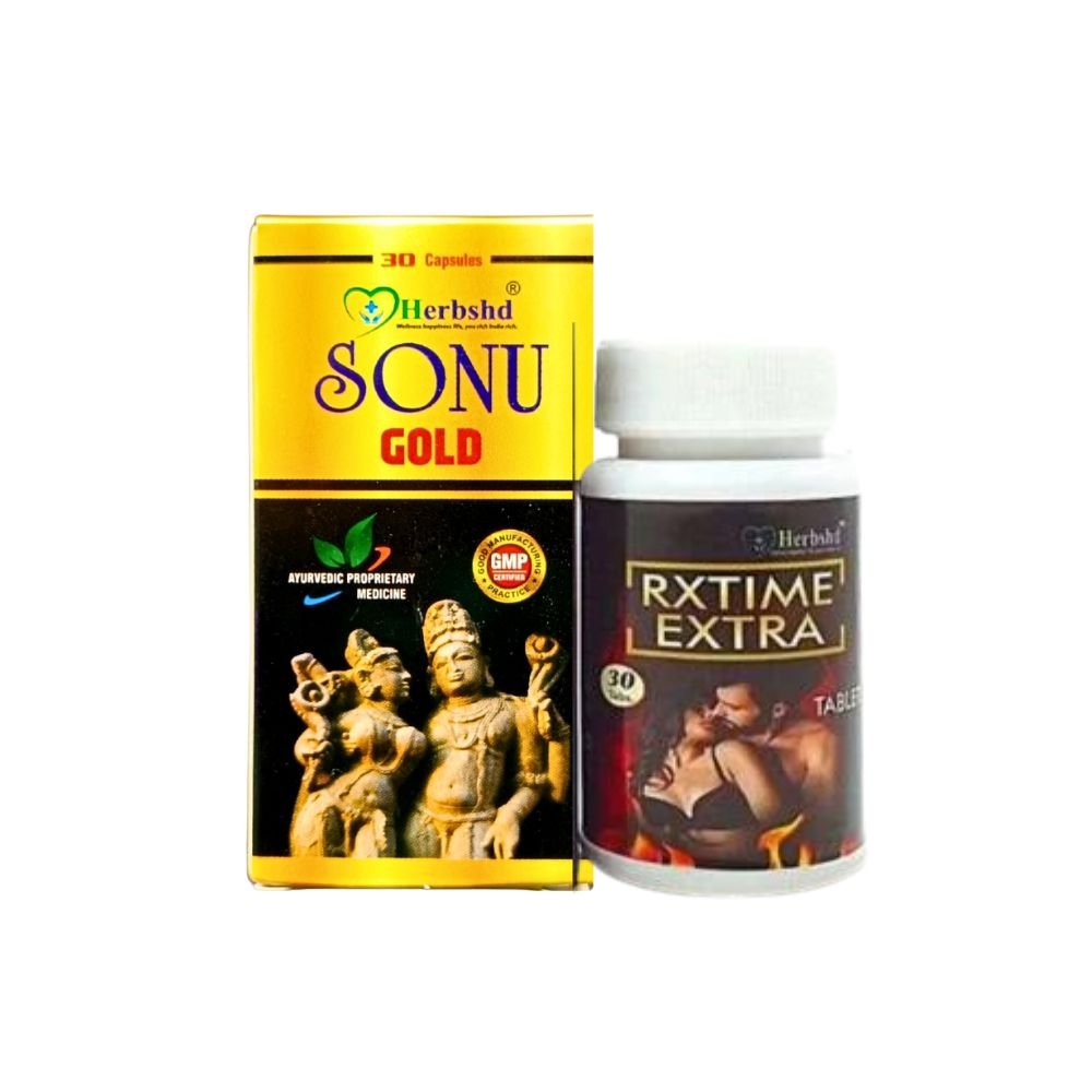 Ayurvedic Sonu gold capsule & Rxtime extra tablet for Support Vigor And Vitality