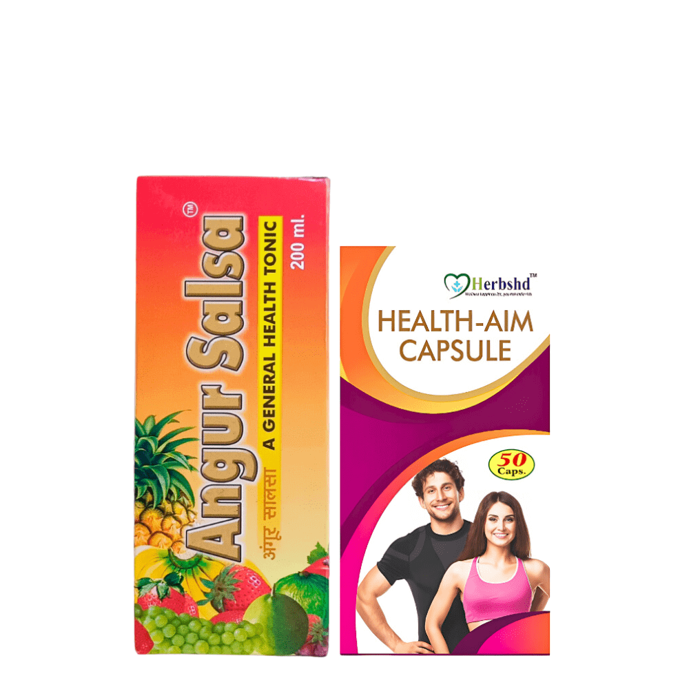 Buy Now Ayurvedic Angur Salsa Tonic & Health Aim Capsule (Combo)