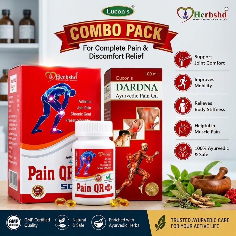 Ayurvedic Pain Relief Oil | Pain QR PLUS Capsules DARDNA Ayurvedic Pain Oil