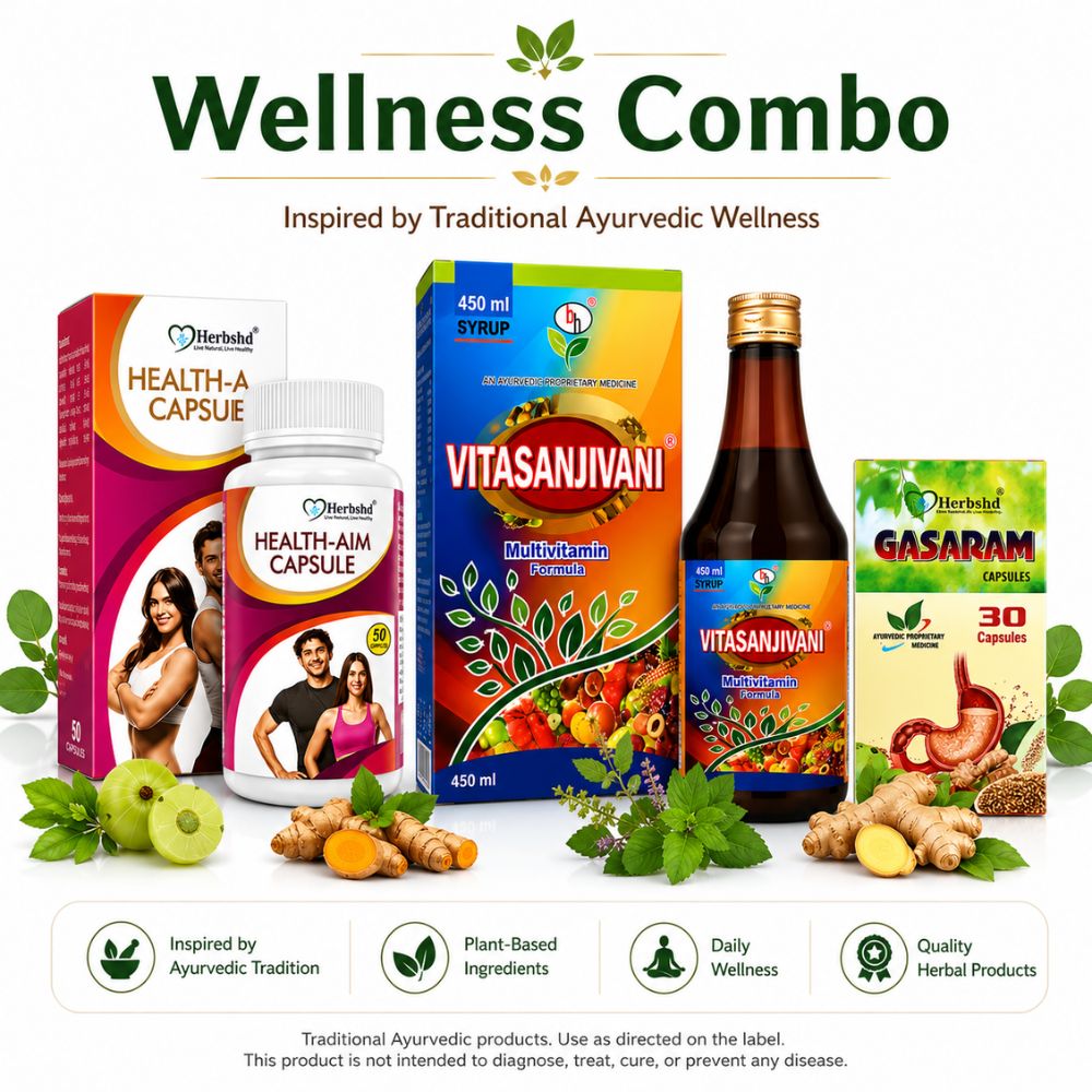 Wellness Support Combo | Vitasanjivani, Health Aim & Gasaram