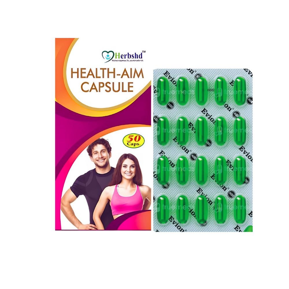 Glowing Skin Evion 400 Capsule And Health Aim 50 Capsule (Combo Pack)
