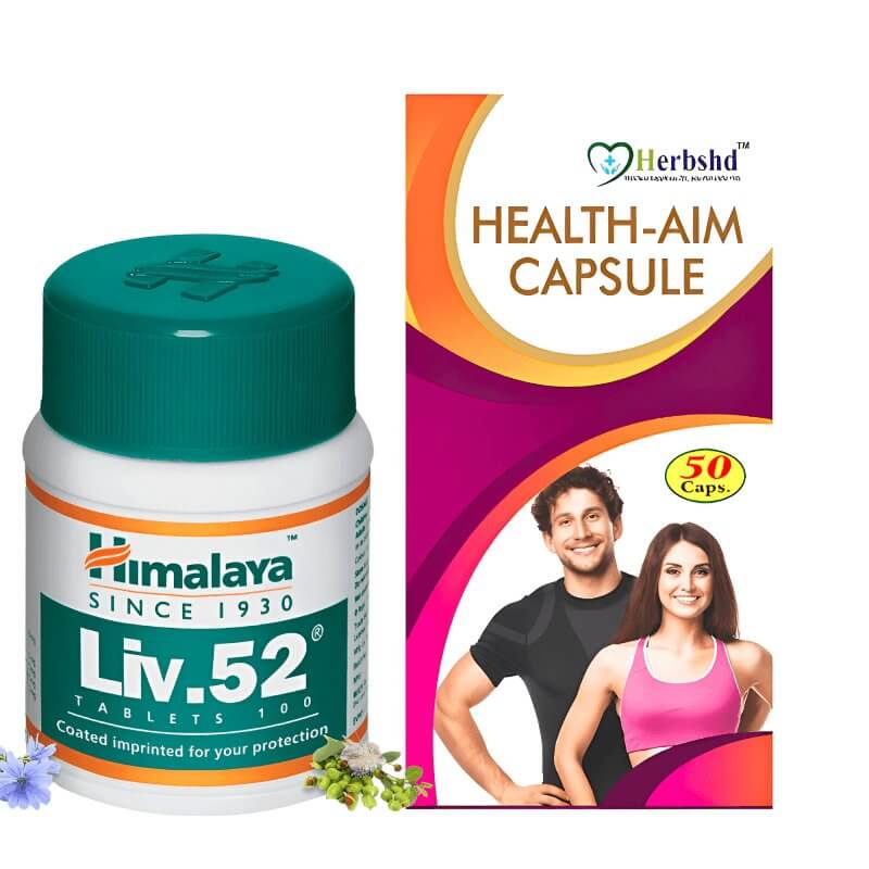 Himalaya Liv 52 Tablets & Health Aim Capsule

