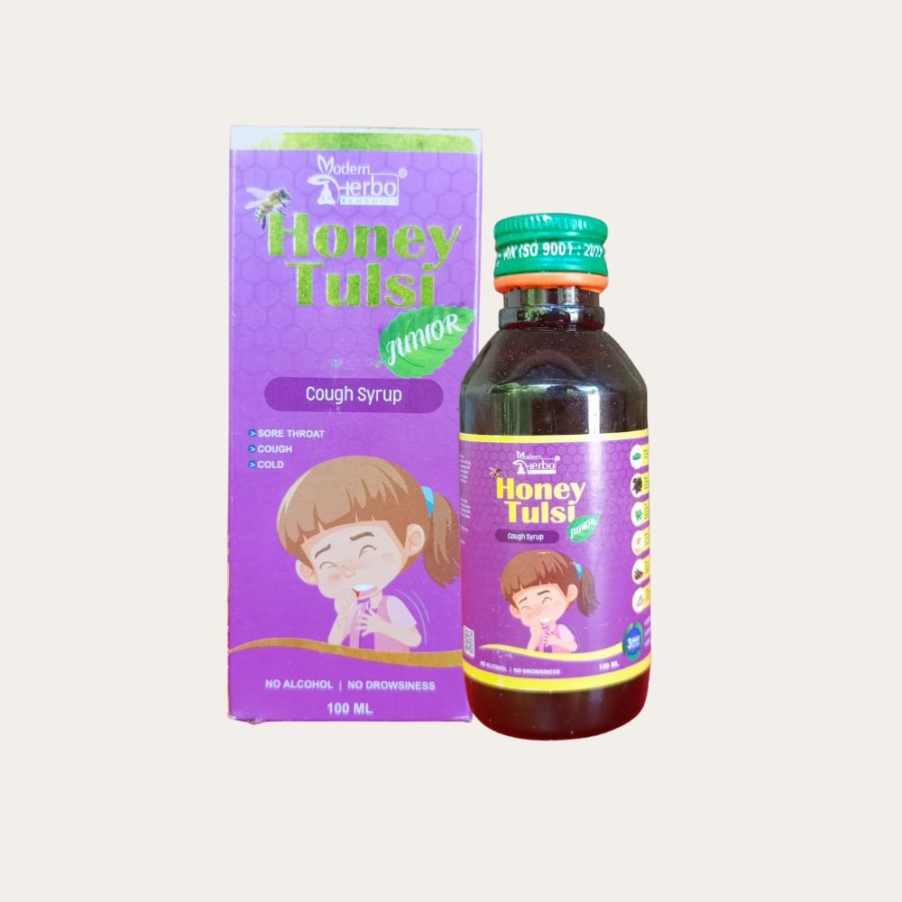 Honey Tulsi Cough Syrup Junior Best  100ML (pack of 4)