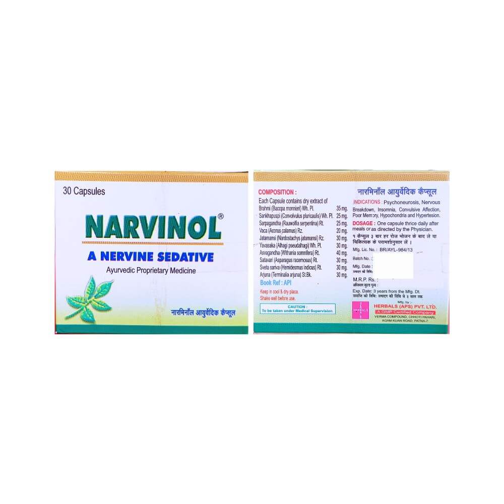 Herbshd Ayurvedic Health Aim Capsule & Nerve Tonic & Narvinol Capsule (Combo pack)