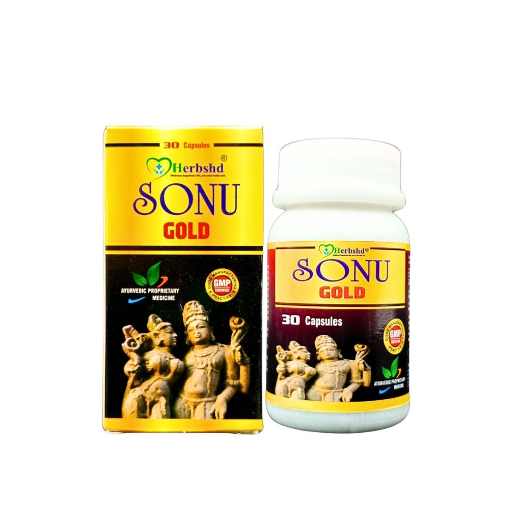 Ayurvedic Herbo Gold Powder & Sonu Gold Capsule (Combo Pack)