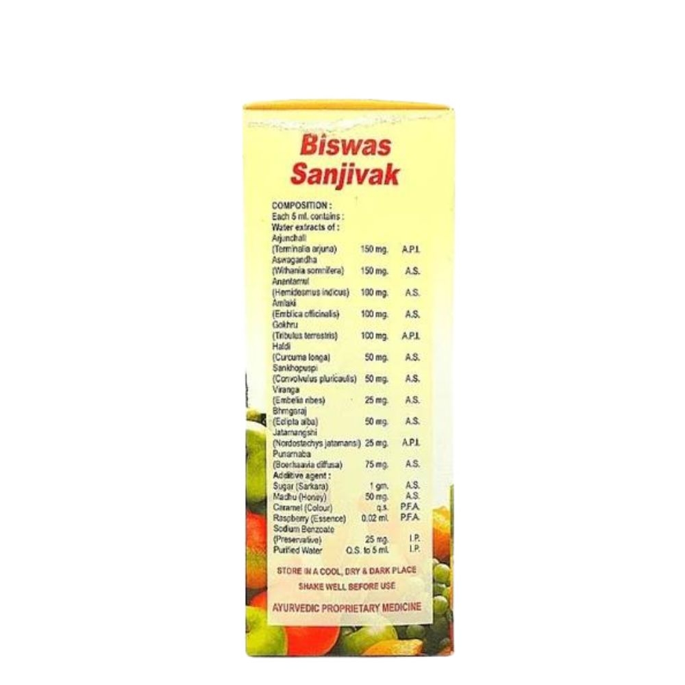 Ayurvedic Biswas Sanjivak Syrup 450ml.(pack of 2)