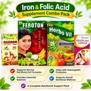 Iron & Folic Acid Supplement Combo Pack | Nutritional Support