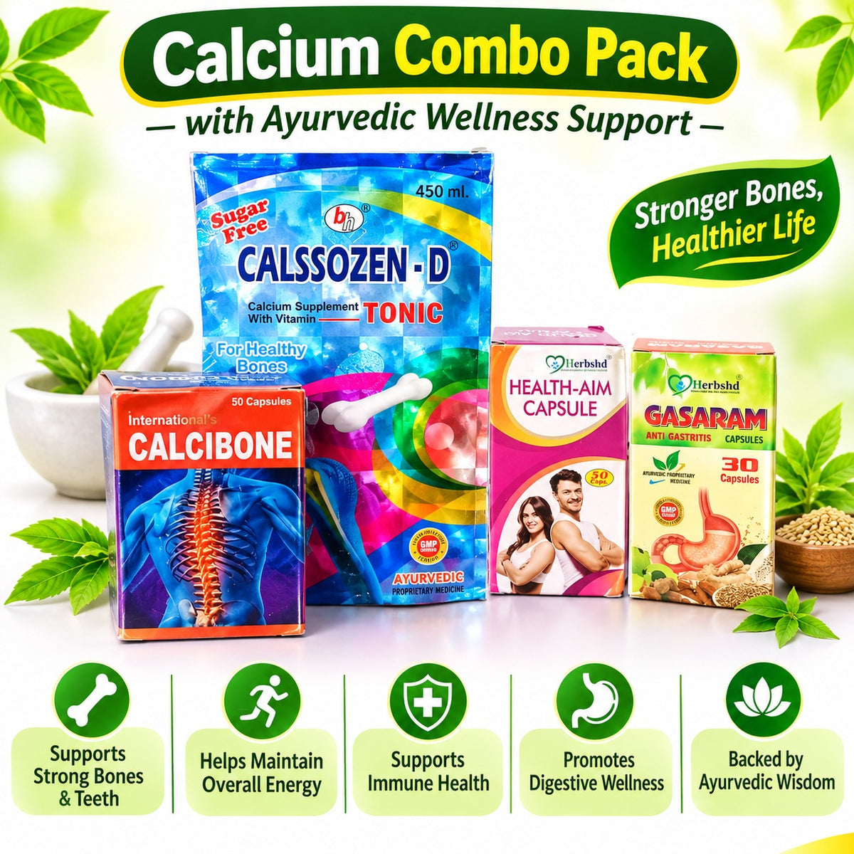 Calcium & Vit D Suppliment Combo Pack – For Joint Health Support