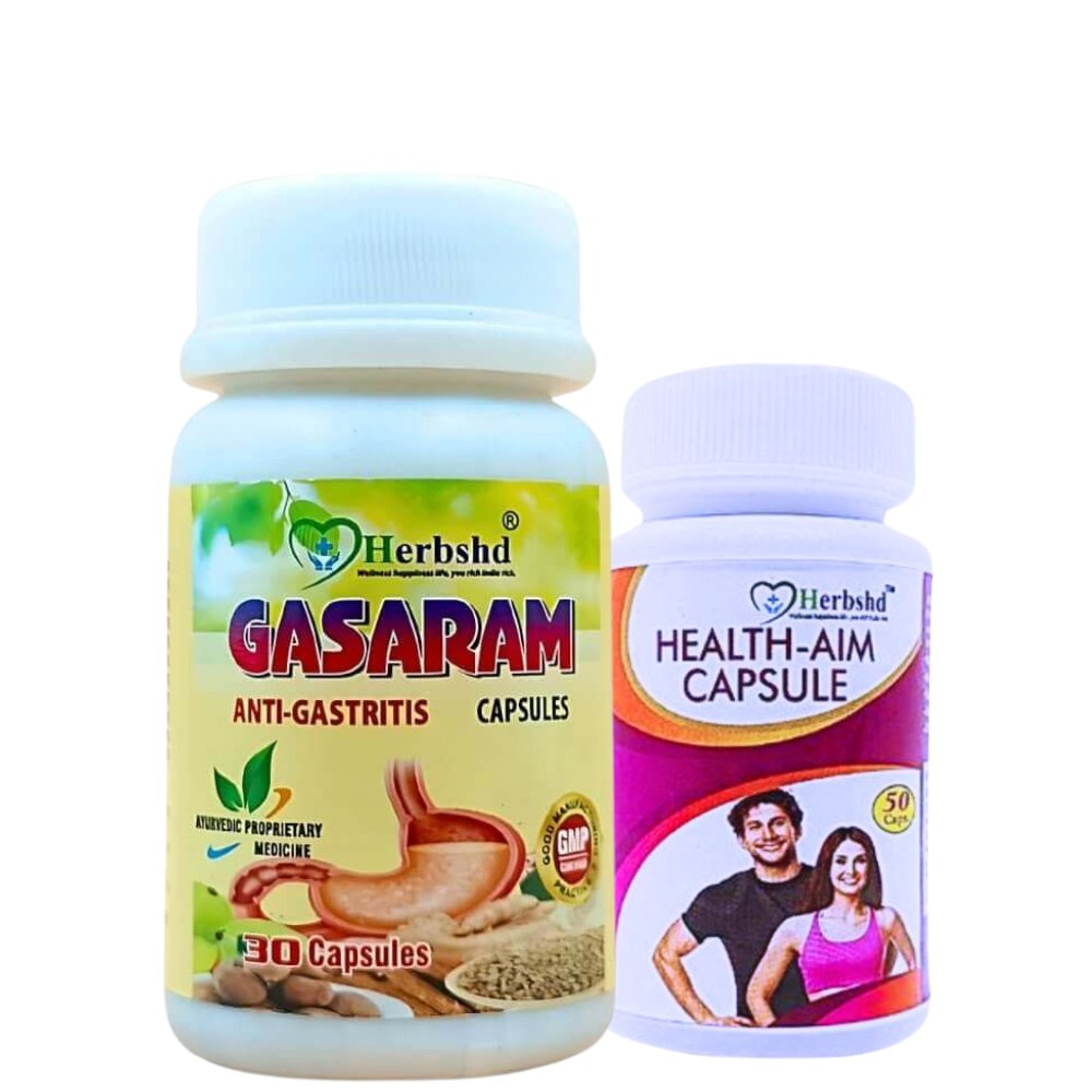 Anti - Gastritis Gasaram Capsule & Health Aim Capsule(Combo Pack)