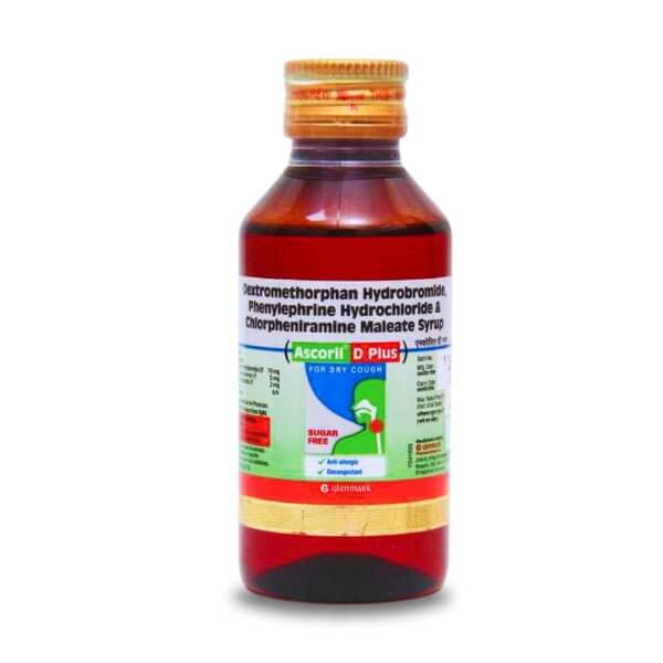Ascoril D Plus Sugar Free Syrup 100 ml (PACK OF 4)