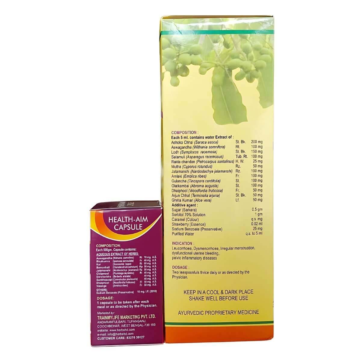 Ashoka Plus Syrup & Health-Aim Capsule & Increases immunity