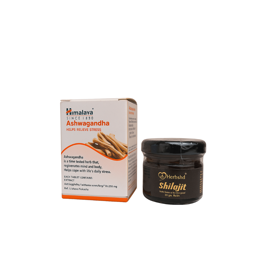 Ashwagandha & Shilajit Kit – Strength, Stress & Stamina