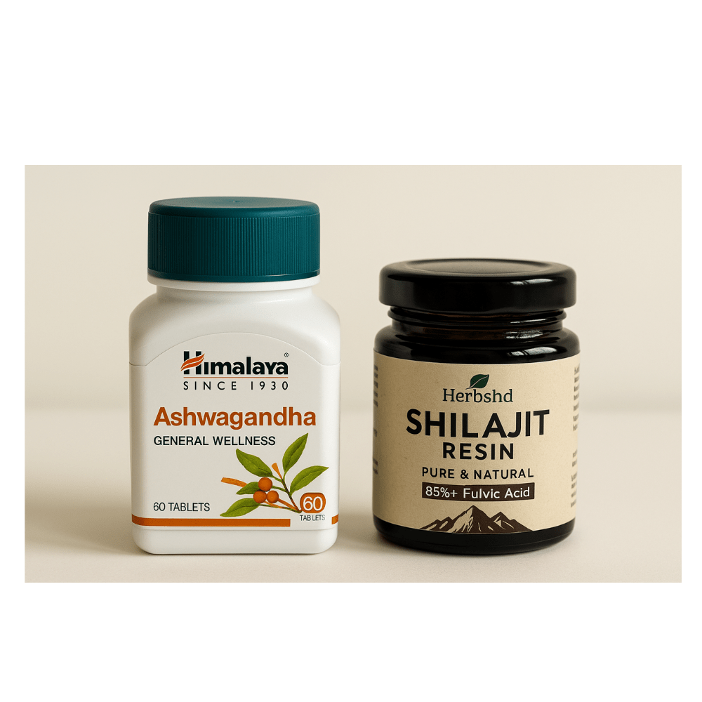 Ashwagandha & Shilajit Kit – Strength, Stress & Stamina