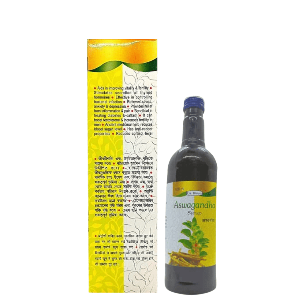 Chronic Liver Disease Relief: Ashwagandha Syrup 4-Pack