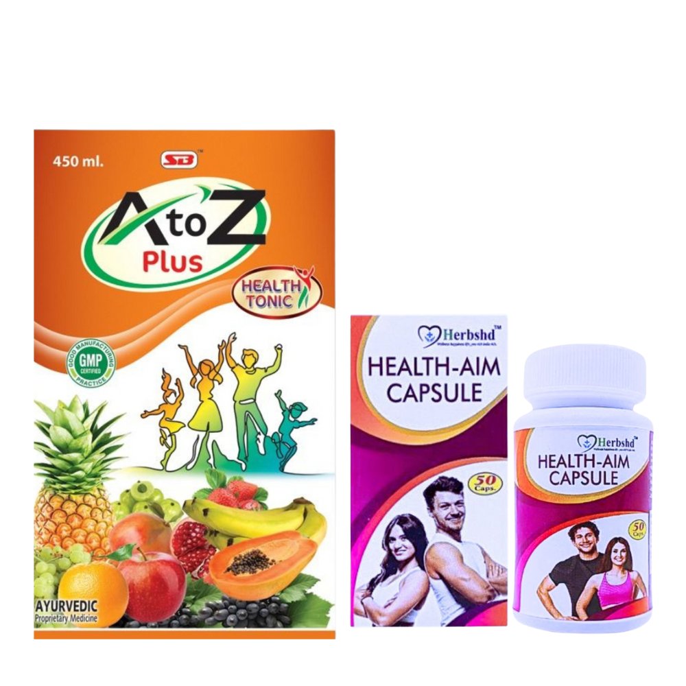 Ayurvedic A to Z Plus Tonic & Health Aim Capsule(Combo Pack)