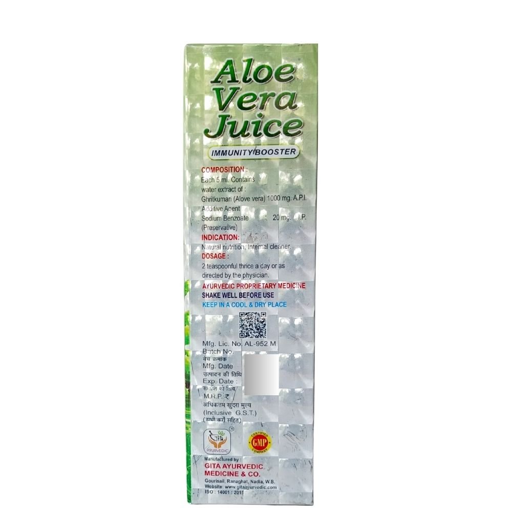 Ayurvedic Aloe Vera Juice For skin, hair and liver health (pack of 2)