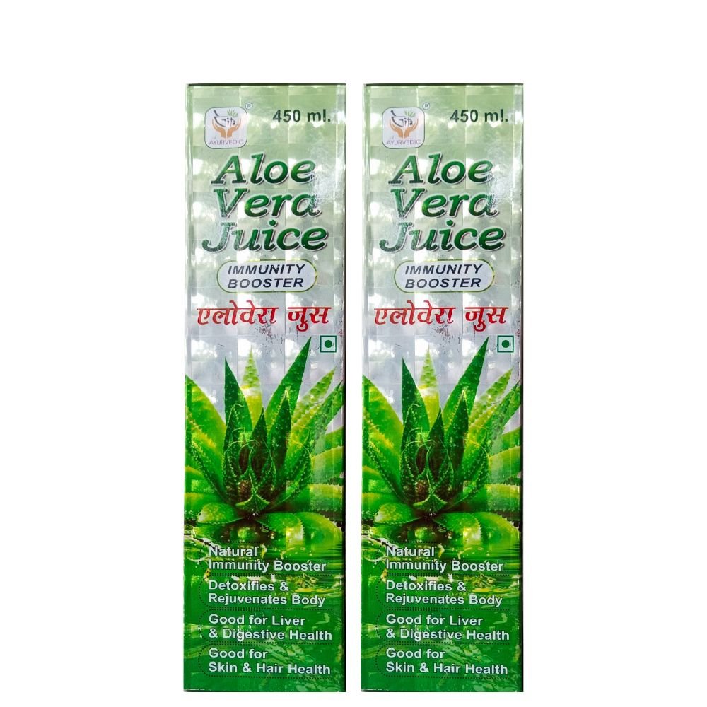 Ayurvedic Aloe Vera Juice For skin, hair and liver health (pack of 2)
