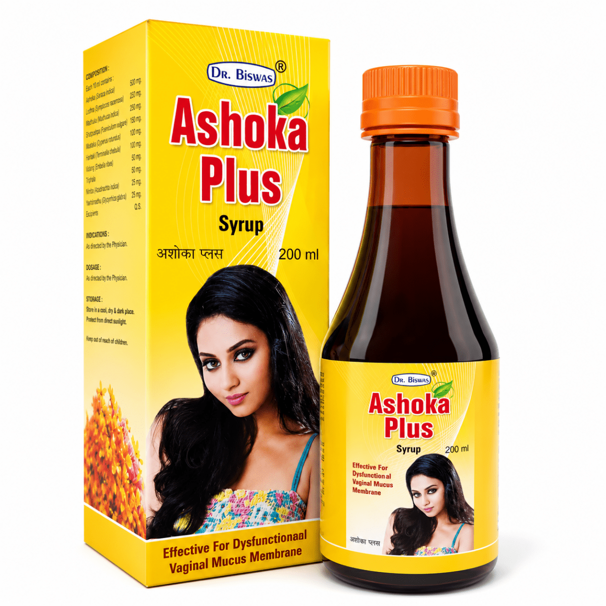 Ayurvedic Ashoka plus syrup 200ml. (Pack of 4)