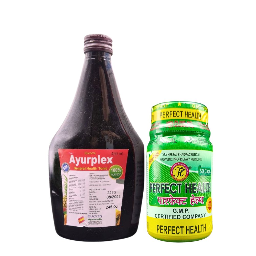 Ayurvedic Ayurplex Tonic & Perfect Health Capsule (combo pack)