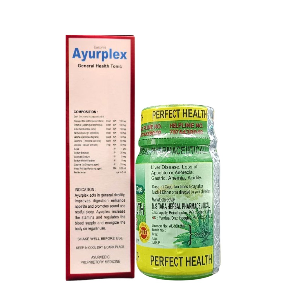 Ayurvedic Ayurplex Tonic & Perfect Health Capsule (combo pack)