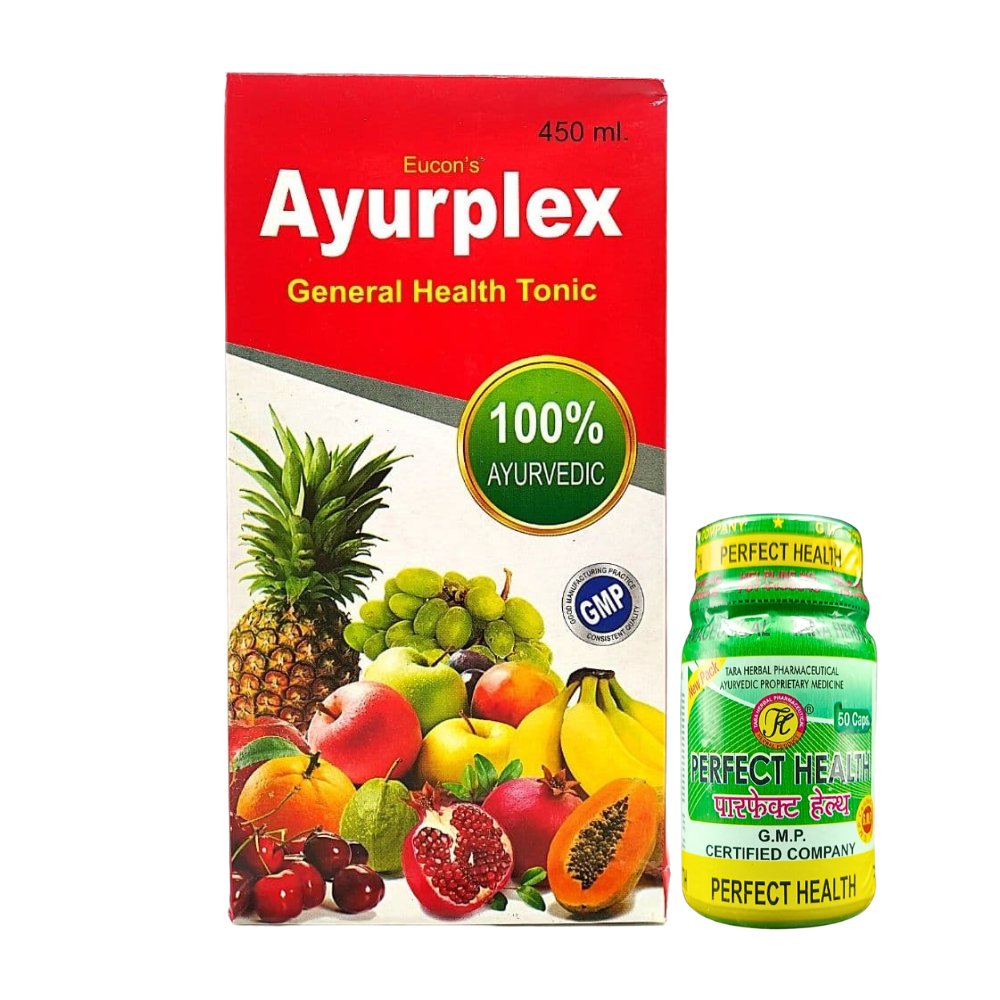 Ayurvedic Ayurplex Tonic & Perfect Health Capsule (combo pack)