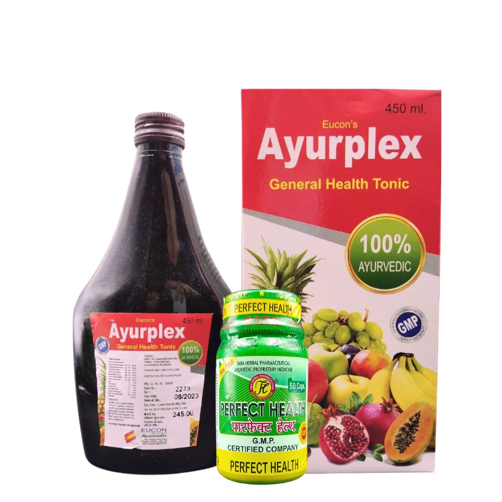 Ayurvedic Ayurplex Tonic & Perfect Health Capsule (combo pack)