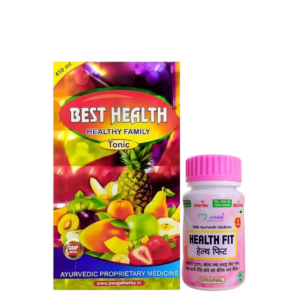 Ayurvedic Best Health Tonic And Health Fit Capsule For Weight Gain (Combo pack)