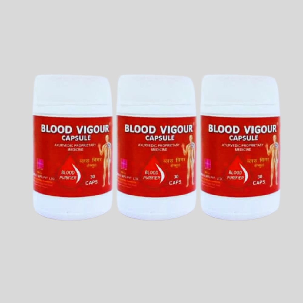 Ayurvedic Blood Vigour Capsule for Acne and Fungal Infection.(pack of 2)