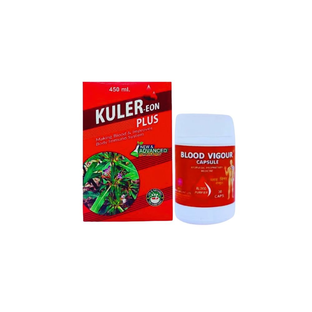 Ayurvedic Blood vigour capsule & Kuler - eon plus Syrup (pack of 2)