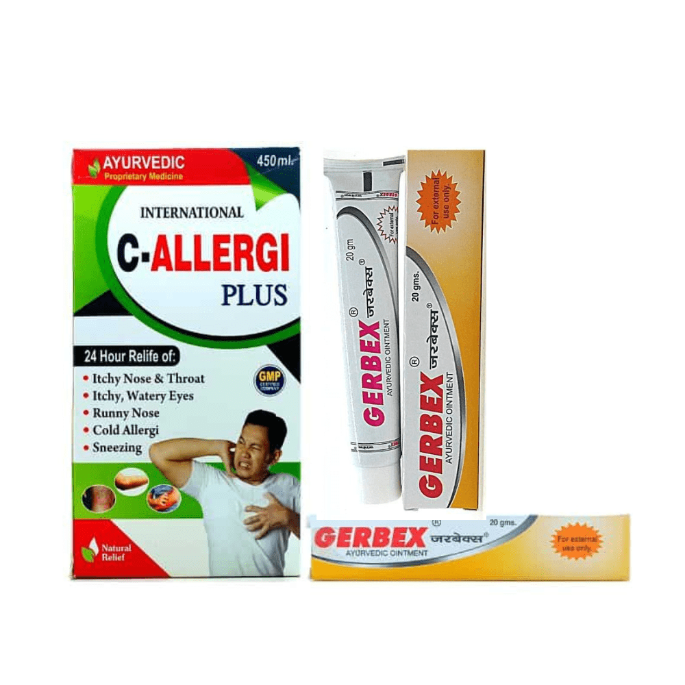 Ayurvedic C - Allergi Plus Syrup & Garbex Ointment (Combo )