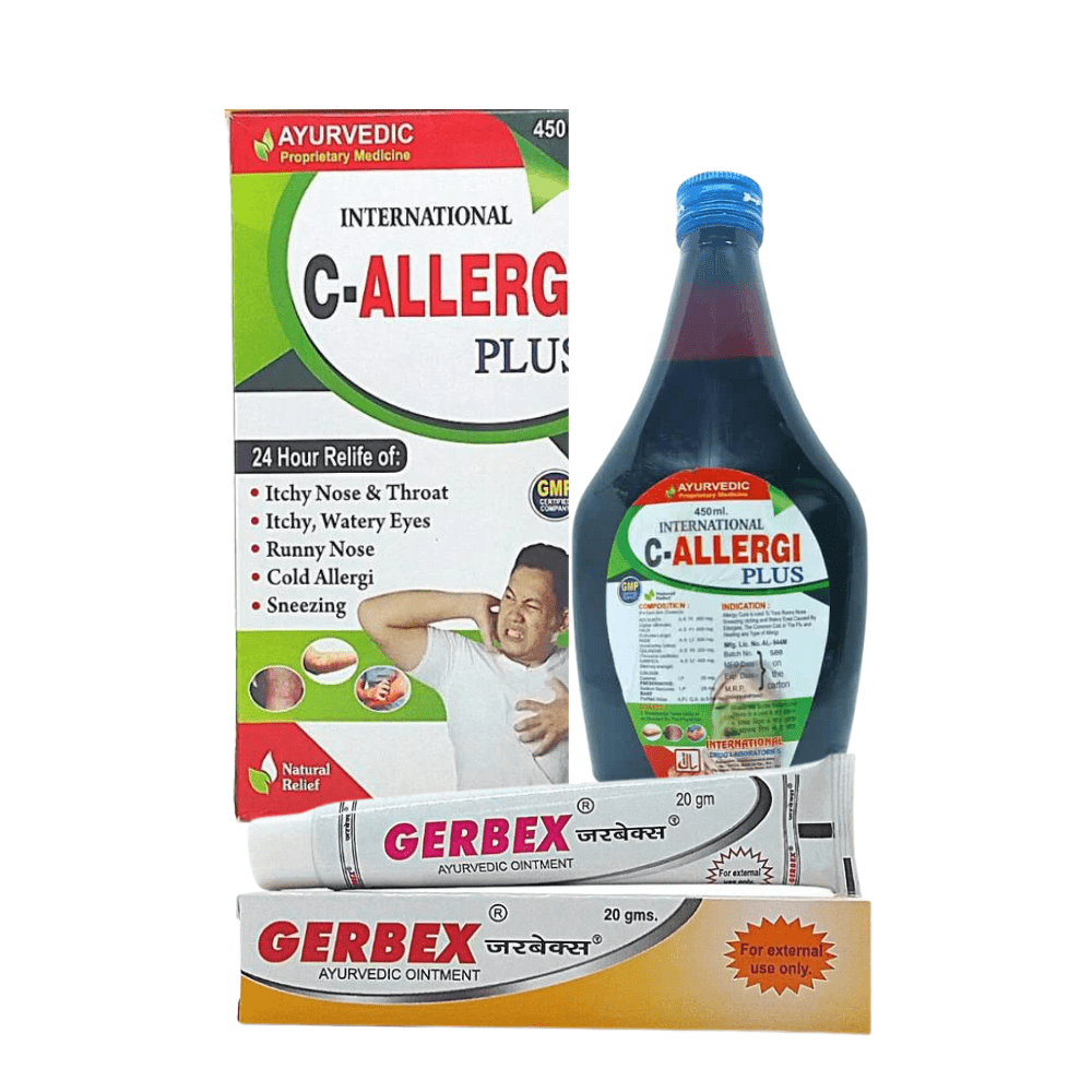 Ayurvedic C - Allergi Plus Syrup & Garbex Ointment (Combo )