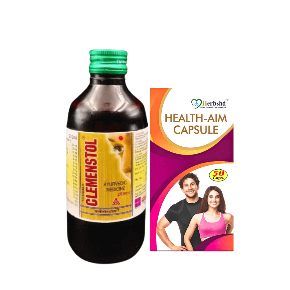 Ayurvedic Clemenstol Syrup 200ml &amp; health aim cap ( combo )