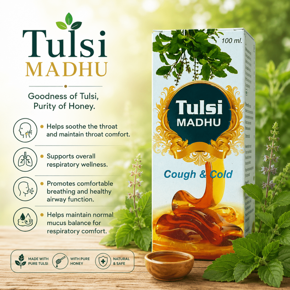 Ayurvedic Cough Syrup – Tulsi Madhu & Azmo T Capsules for cough -combo