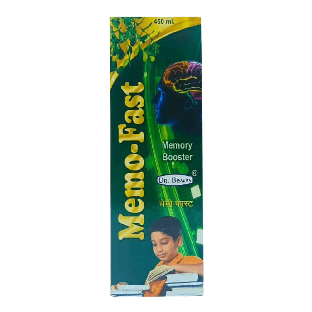 Ayurvedic Dr. Biswas Memo - fast Memory Booster Syrup 450ml (pack of 2)