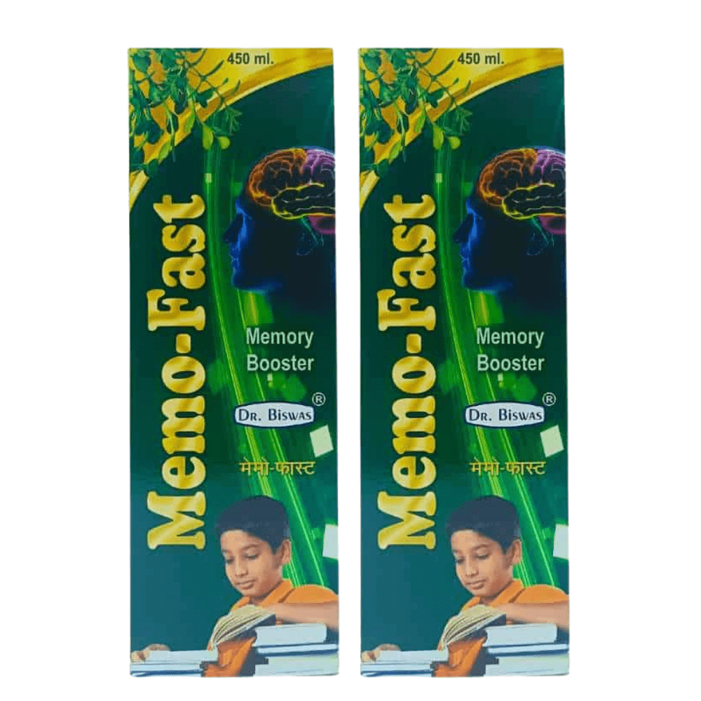 Ayurvedic Dr. Biswas Memo - fast Memory Booster Syrup 450ml (pack of 2)