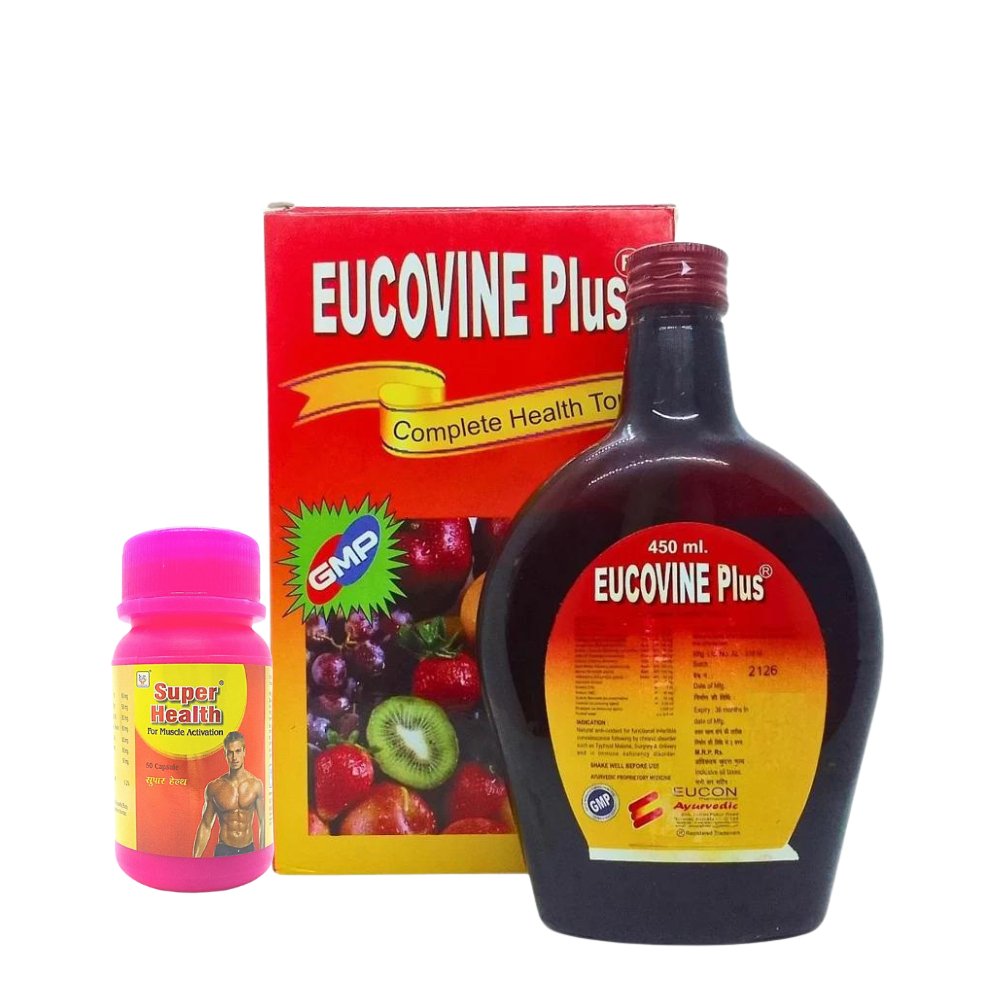 Ayurvedic Eucovine plus Tonic And Super Health Capsule (combo pack)